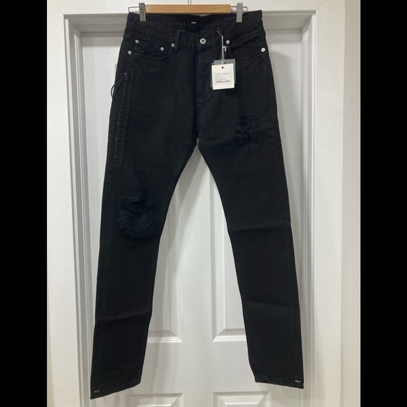 Mr. Completely black zipped side jeans. Size 31 - Picture 1 of 8
